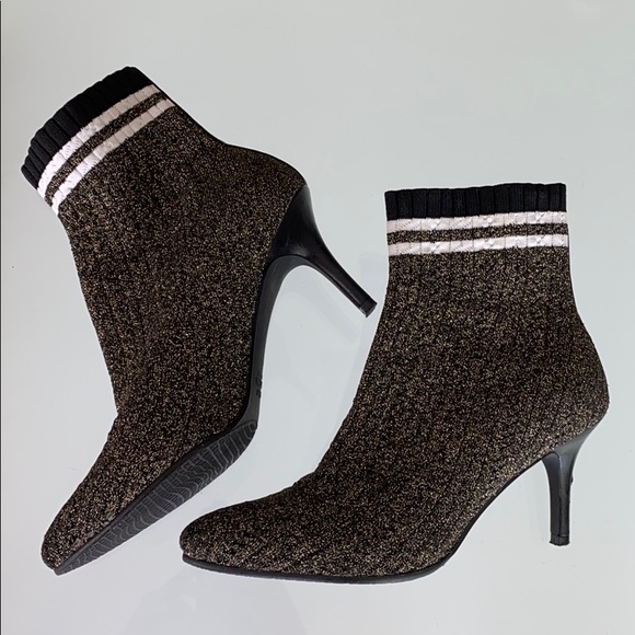 Stuart Weitzman Shoes - Stuart Weitzman Waverly Gold Sock Bootie